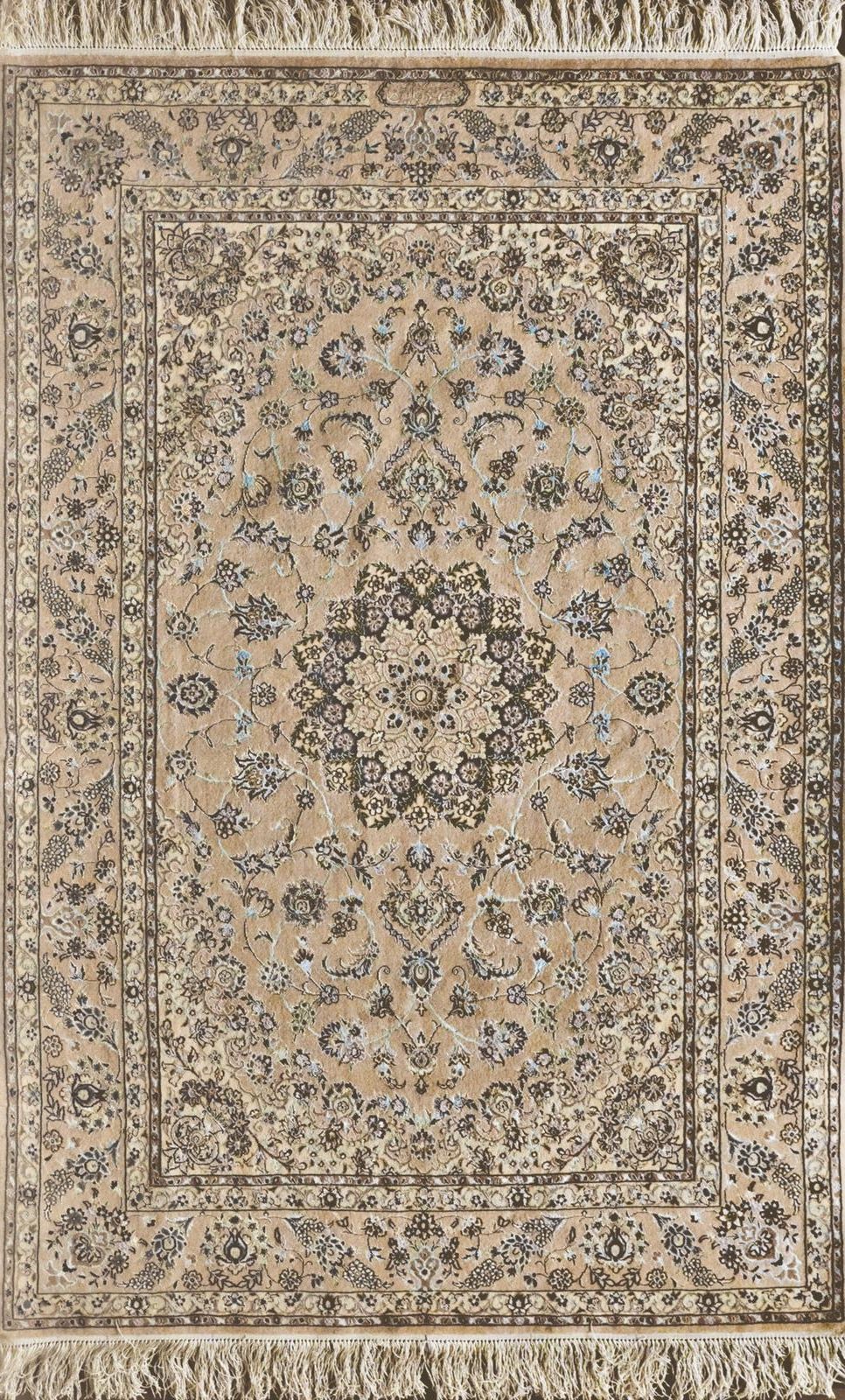 Jabbari Fine Living handgeknüpfter Perserteppich NAIN Creme